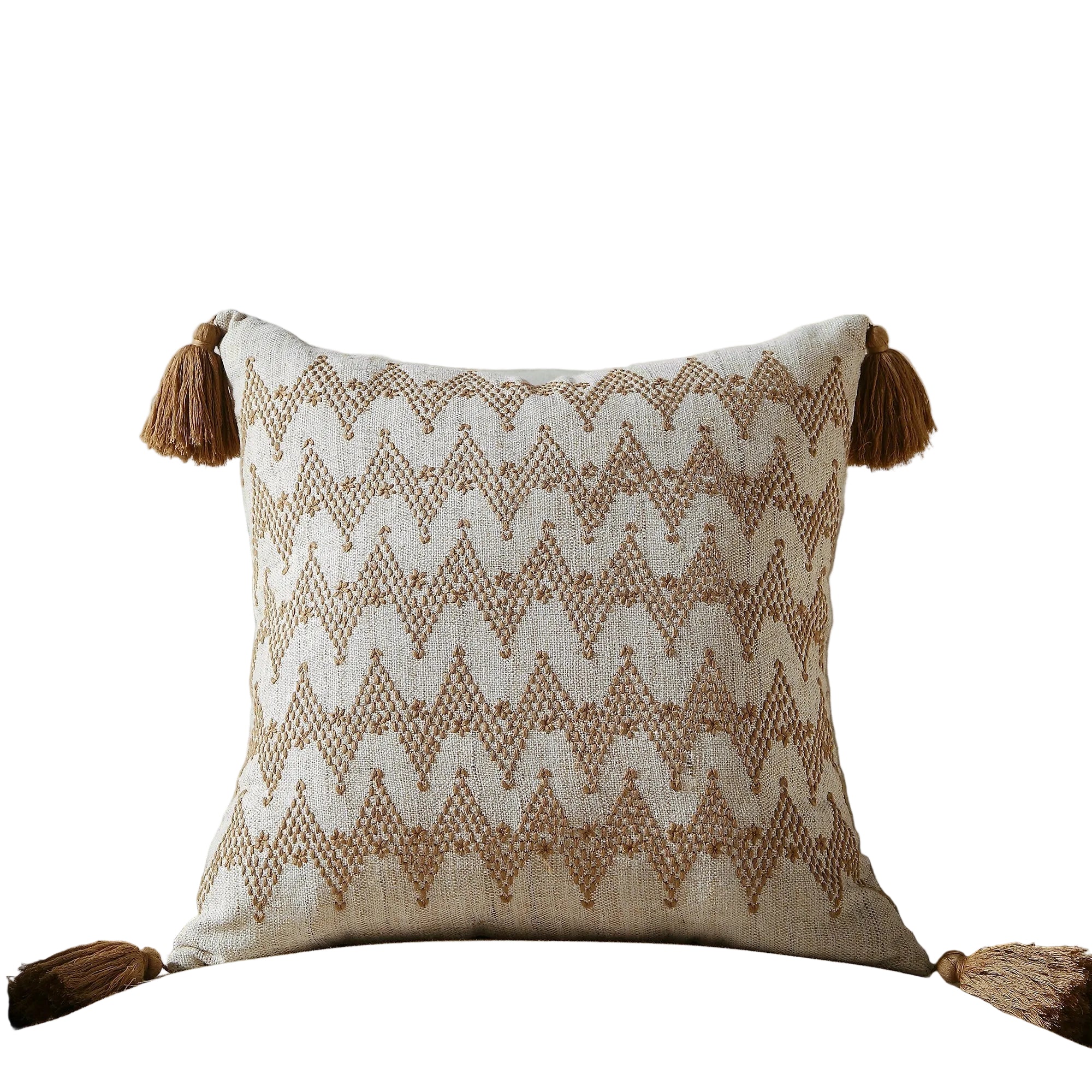 Boho Collection River Running Stitch Pillow